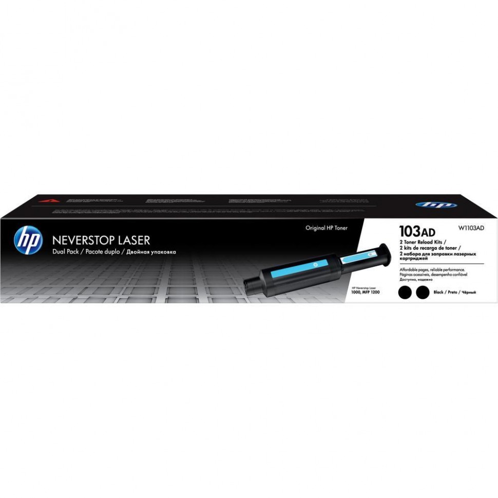 Заправочное устройство с тонером HP 2Pack Blk Toner Reload Kit 103AD Black