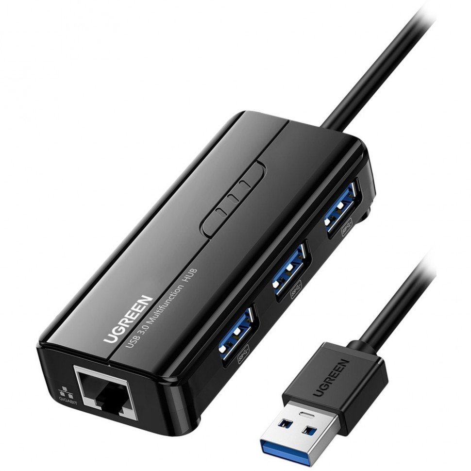 USB разветвитель Ugreen Hub USB 3.0, чёрный (20265) USB разветвитель Ugreen Hub USB 3.0, чёрный (20265)