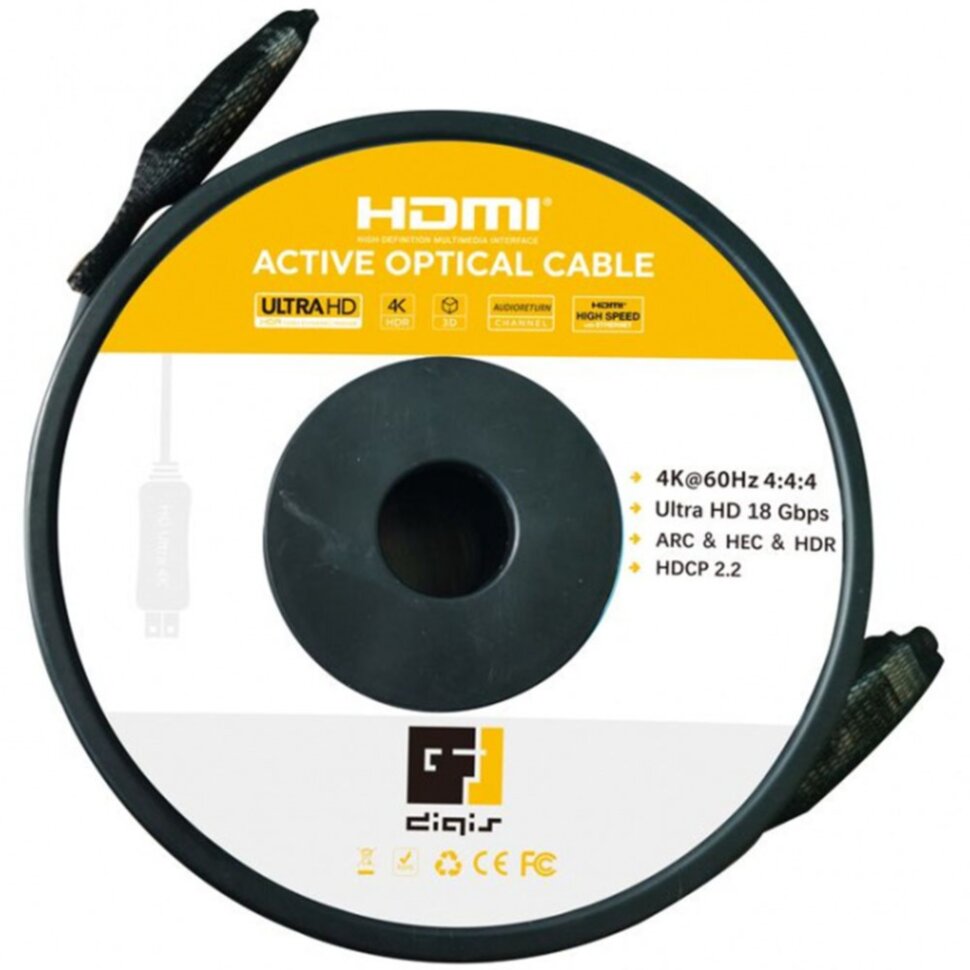 Кабель Digis DSM-CH20-AOC (HDMI - HDMI, 20 м) Кабель Digis DSM-CH20-AOC (HDMI - HDMI, 20 м)