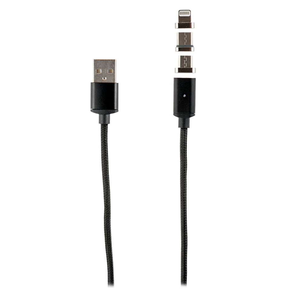 Кабель Red Line USB-microUSB/ USB Type-C/ Lightning, черный Кабель Red Line USB-microUSB/ USB Type-C/ Lightning, черный