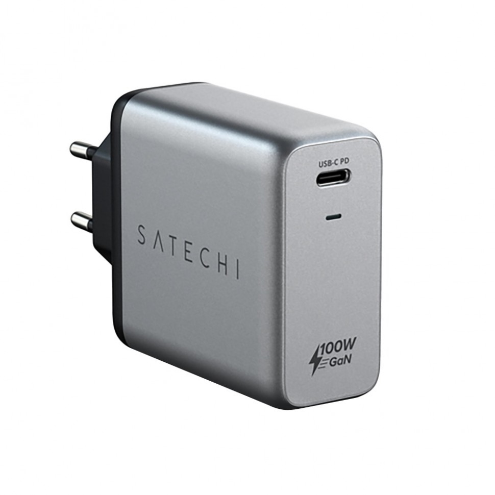 Зарядное устройство Satechi Compact Charger GaN Power (USB Type-C PD), серый космос Зарядное устройство Satechi Compact Charger GaN Power (USB Type-C PD), серый космос