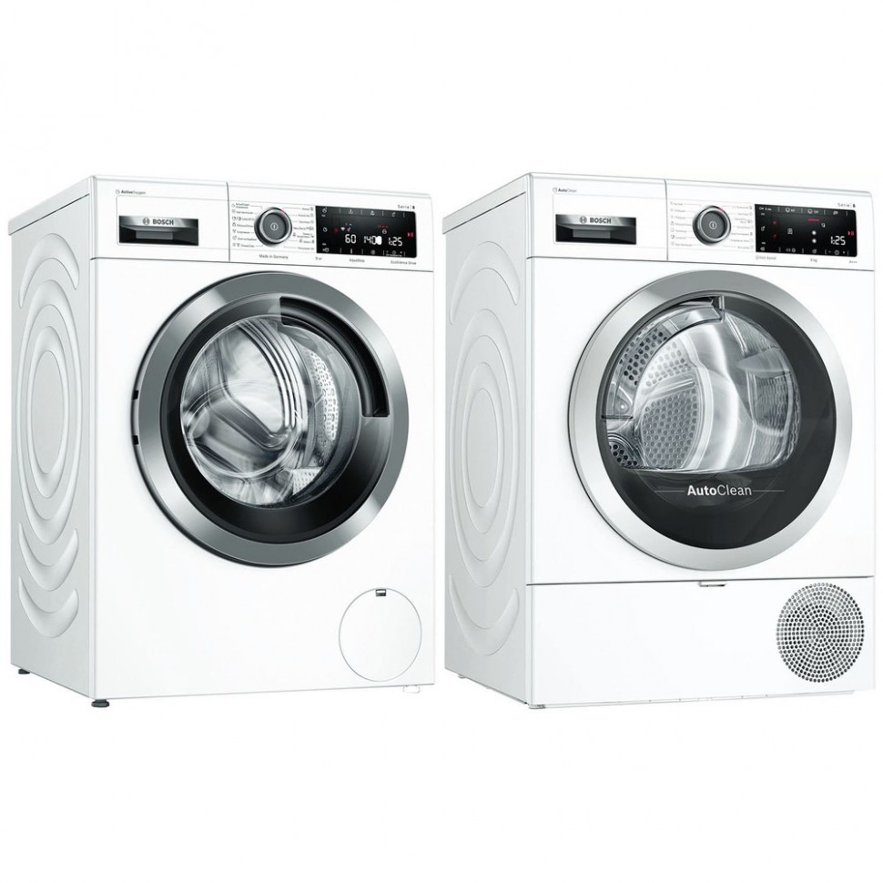 Комплект стиральной и сушильной машины Bosch WAV28HH1OE + WTX87KH1OE Комплект стиральной и сушильной машины Bosch WAV28HH1OE + WTX87KH1OE