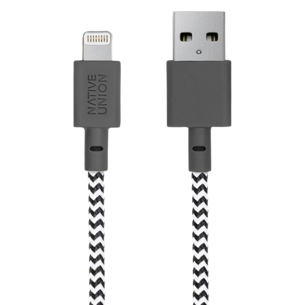 Кабель Native Union BELT-L-ZEB-2 Belt Cable, 1.2 м, зебра Кабель Native Union BELT-L-ZEB-2 Belt Cable, 1.2 м, зебра