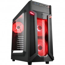 Корпус Sharkoon VG6-W red led черный