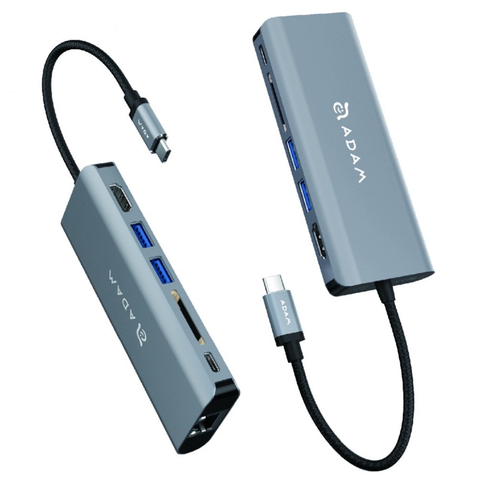 Многопортовый адаптер Adam Elements CASA Hub A01 серый Многопортовый адаптер Adam Elements CASA Hub A01 серый