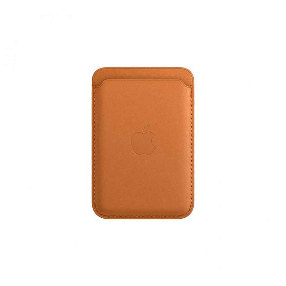 Чехол для смартфона Apple iPhone кожаный бумажник MagSafe, золотистая охра Чехол для смартфона Apple iPhone кожаный бумажник MagSafe, золотистая охра