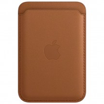 Чехол для смартфона Apple iPhone кожаный бумажник MagSafe, золотисто-коричневый