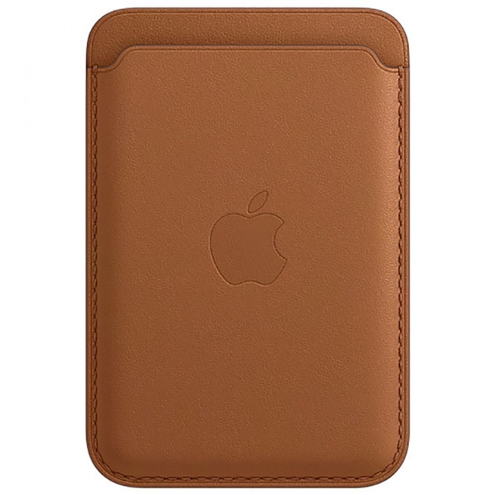 Чехол для смартфона Apple iPhone кожаный бумажник MagSafe, золотисто-коричневый Чехол для смартфона Apple iPhone кожаный бумажник MagSafe, золотисто-коричневый