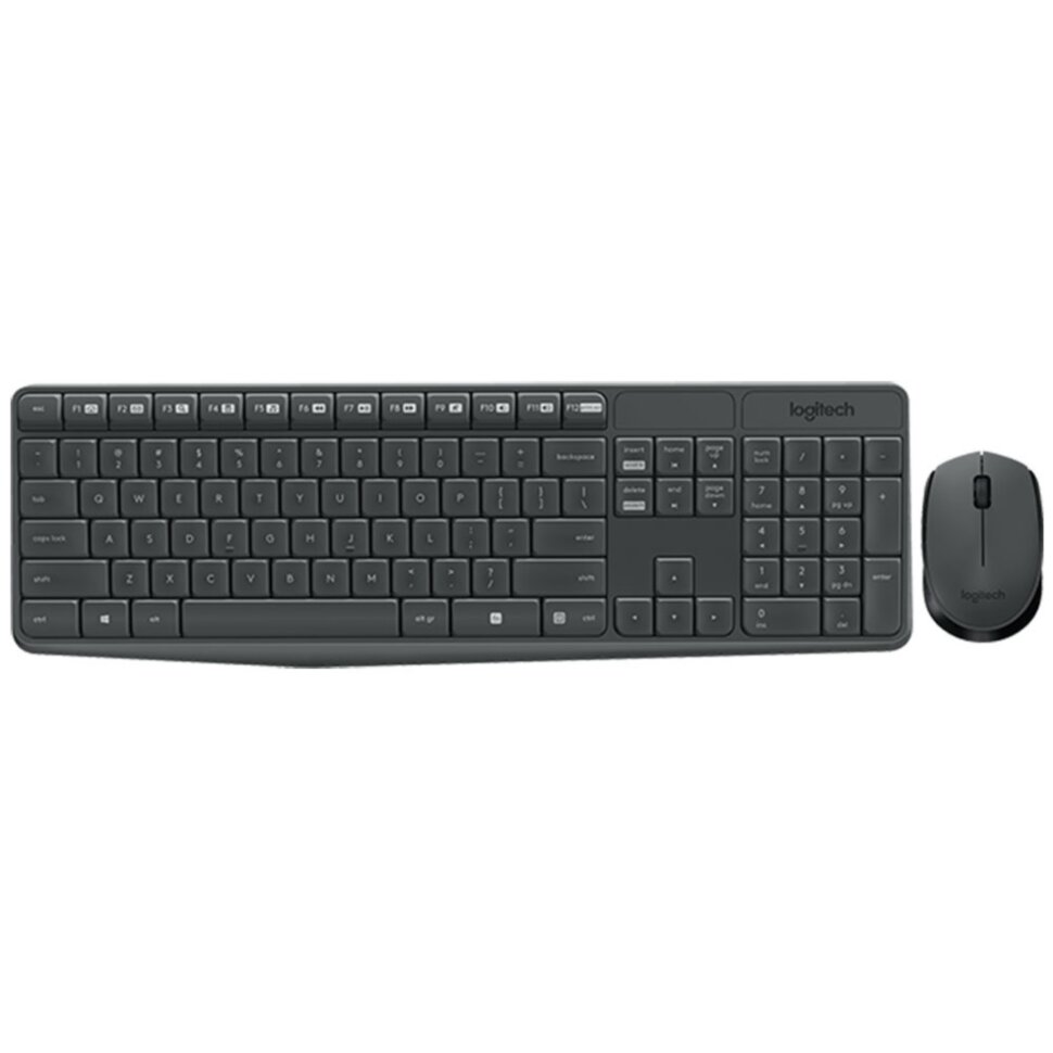 Комплект клавиатуры и мыши Logitech MK235 Wireless, Grey (920-007948) Комплект клавиатуры и мыши Logitech MK235 Wireless, Grey (920-007948)