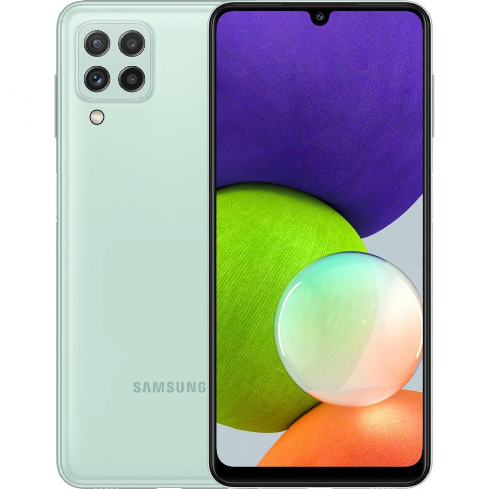 Смартфон Samsung Galaxy A22 64 ГБ мятный Смартфон Samsung Galaxy A22 64 ГБ мятный