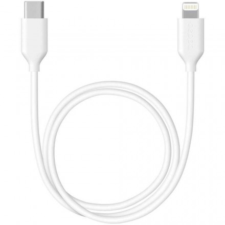 Кабель Deppa USB-C-Lightning, 1.2 м, белый