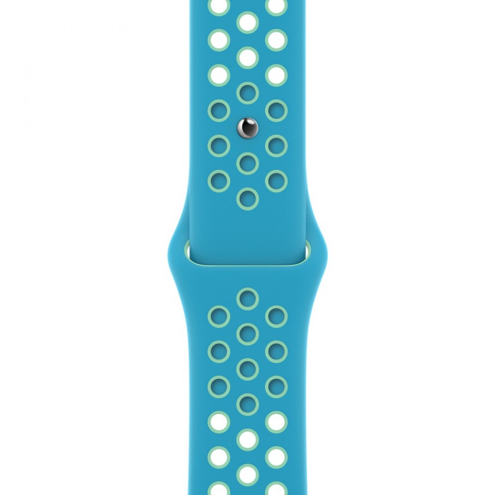 Ремешок для умных часов Apple Watch Nike 44 мм, лазурь/нежно-зелёный (MJ6L3ZM/A) Ремешок для умных часов Apple Watch Nike 44 мм, лазурь/нежно-зелёный (MJ6L3ZM/A)