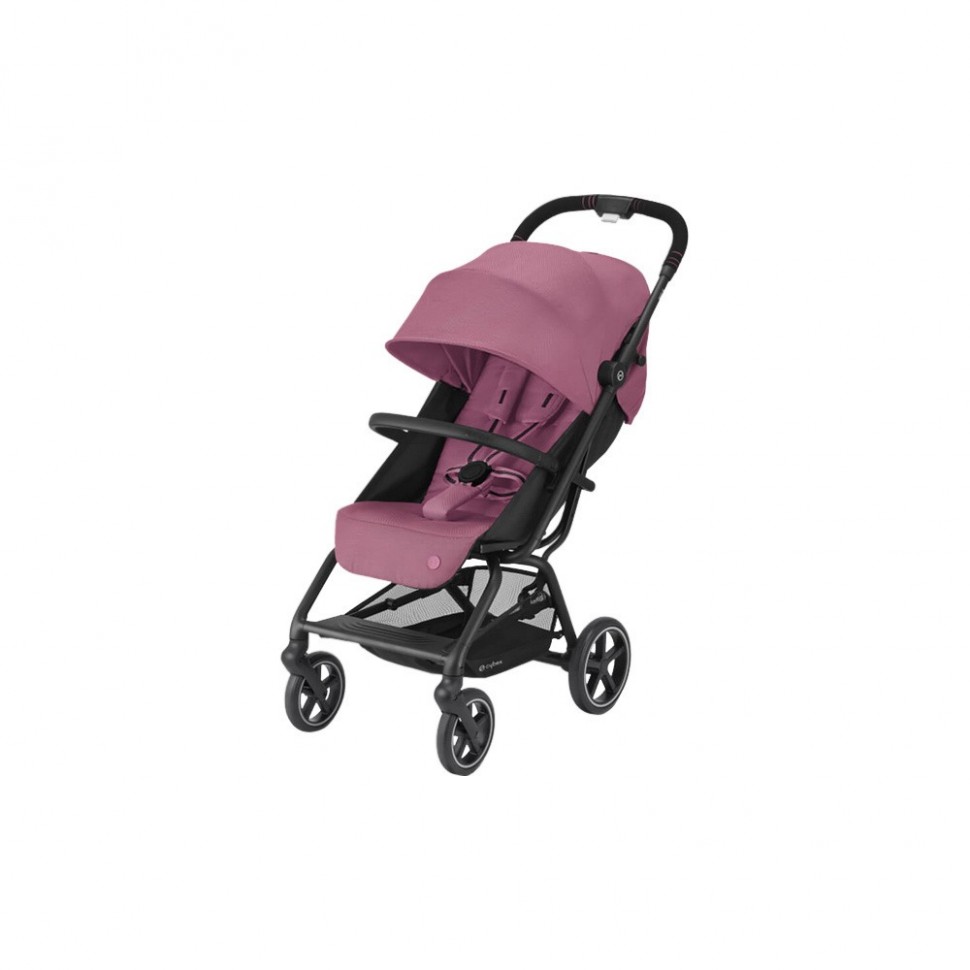 Детская коляска Cybex Eezy S+ 2 BLK Magnolia Pink с дождевиком и бампером Детская коляска Cybex Eezy S+ 2 BLK Magnolia Pink с дождевиком и бампером