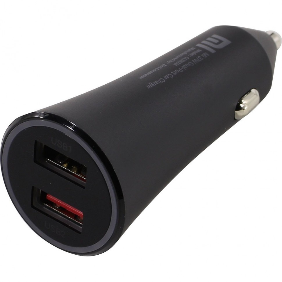 Зарядное устройство Xiaomi Mi 37W Dual-Port Car Charger, черный Зарядное устройство Xiaomi Mi 37W Dual-Port Car Charger, черный