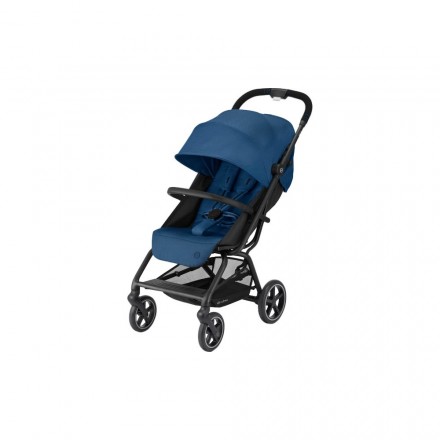 Детская коляска Cybex Eezy S+ 2 BLK Navy Blue с дождевиком и бампером
