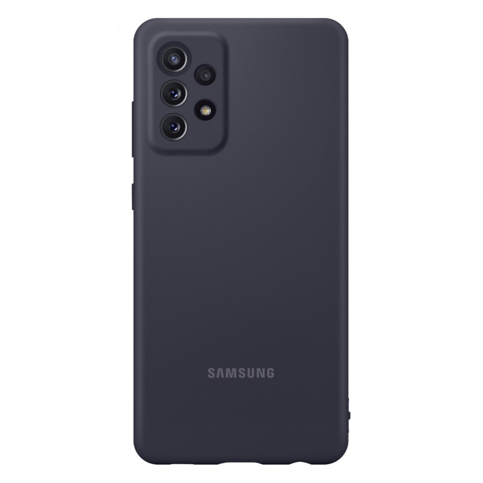 Чехол для смартфона Samsung Silicone Cover для Galaxy A72, чёрный Чехол для смартфона Samsung Silicone Cover для Galaxy A72, чёрный