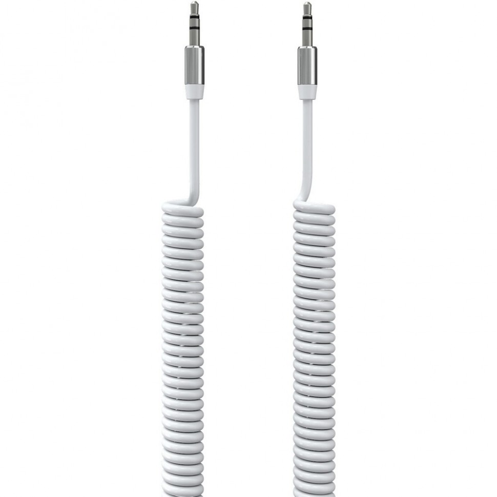 Кабель Red Line Spiral mini jack 3.5 мм, белый Кабель Red Line Spiral mini jack 3.5 мм, белый