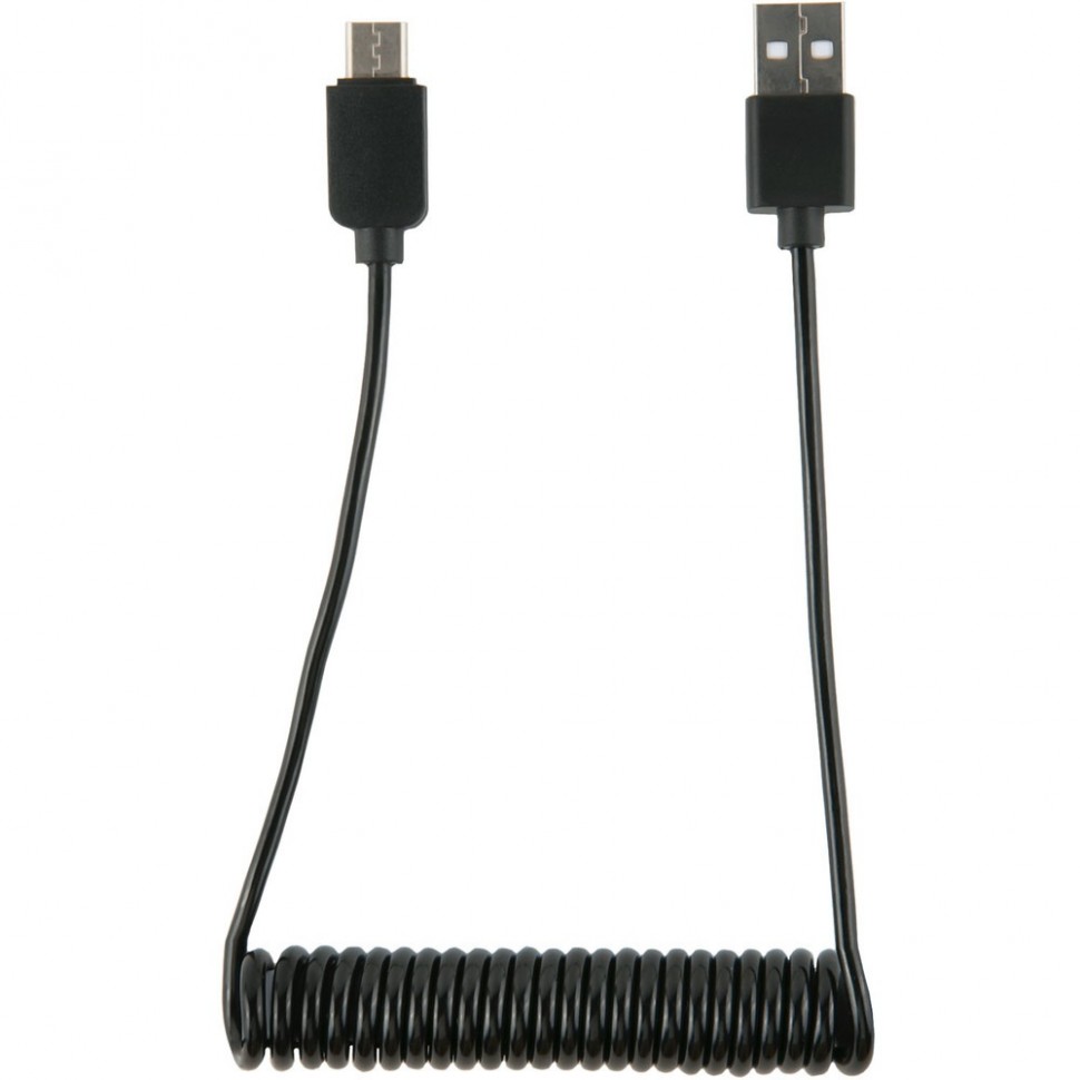 Кабель Red Line Spiral USB-USB Type-C, 1.2 м, чёрный Кабель Red Line Spiral USB-USB Type-C, 1.2 м, чёрный