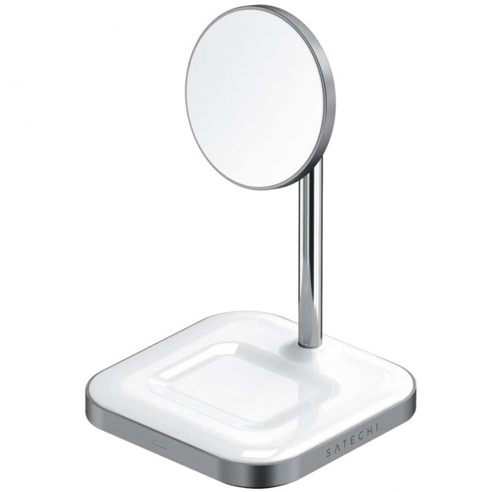 Беспроводное зарядное устройство Satechi Magnetic 2 In 1 Wireless Charging Stand (ST-WMCS2M), серый космос Беспроводное зарядное устройство Satechi Magnetic 2 In 1 Wireless Charging Stand (ST-WMCS2M), серый космос