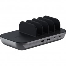 Беспроводное зарядное устройство Satechi Dock5 Multi-Device Charging Station, серый космос