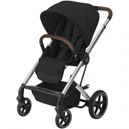 Детская коляска Cybex Balios S Lux SLV Deep Black с дождевиком