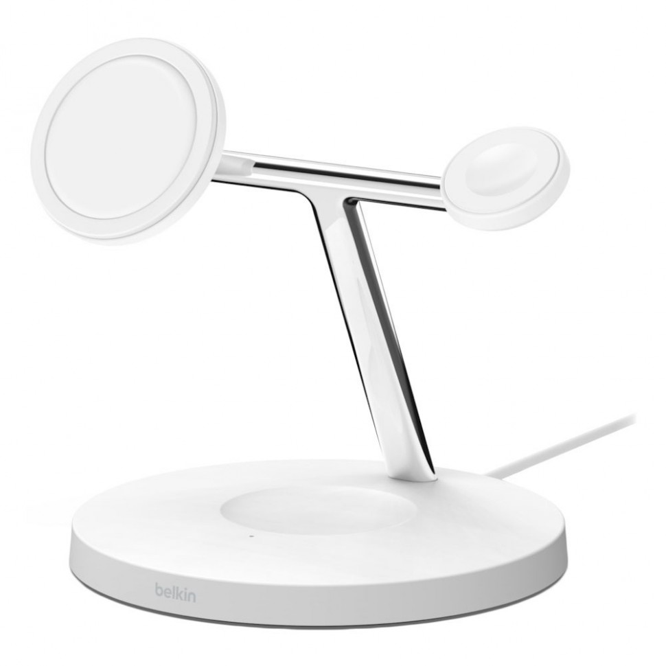Беспроводное зарядное устройство Belkin 3 в 1 Boost Charge MagSafe, белый Беспроводное зарядное устройство Belkin 3 в 1 Boost Charge MagSafe, белый