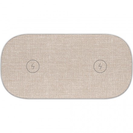 Беспроводное зарядное устройство uBear Stream 2 in 1 Wireless Charger серо-бежевый (WL04SL10-AD)