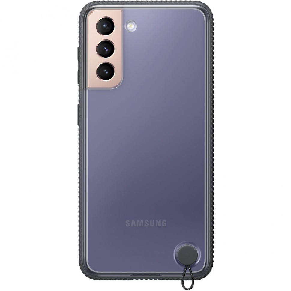 Чехол для смартфона Samsung Clear Protective Cover для Galaxy S21, чёрный Чехол для смартфона Samsung Clear Protective Cover для Galaxy S21, чёрный