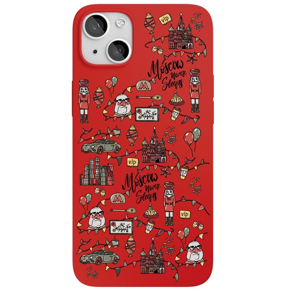Чехол для смартфона VLP Art Collection Moscow для iPhone 13, красный Чехол для смартфона VLP Art Collection Moscow для iPhone 13, красный