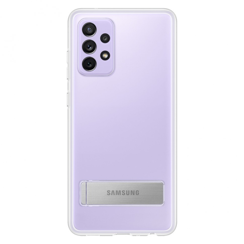Чехол для смартфона Samsung Clear Standing Cover для Galaxy A72, прозрачный Чехол для смартфона Samsung Clear Standing Cover для Galaxy A72, прозрачный