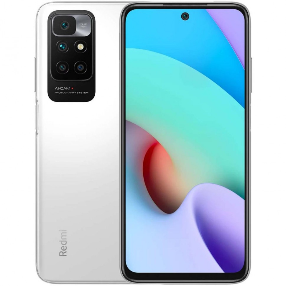 Смартфон Xiaomi Redmi 10 128 ГБ белая галька Смартфон Xiaomi Redmi 10 128 ГБ белая галька