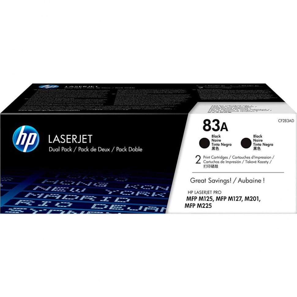 Картридж HP 83A CF283AF Black Dual Pack Картридж HP 83A CF283AF Black Dual Pack